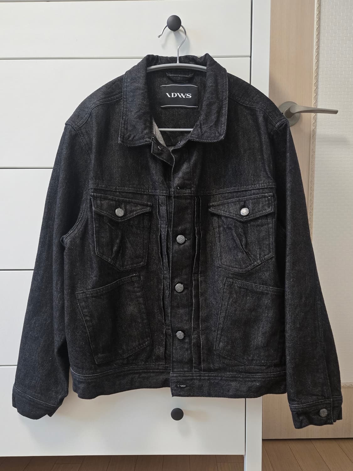 Bolly Raw Denim Jacket Black 상품이미지3