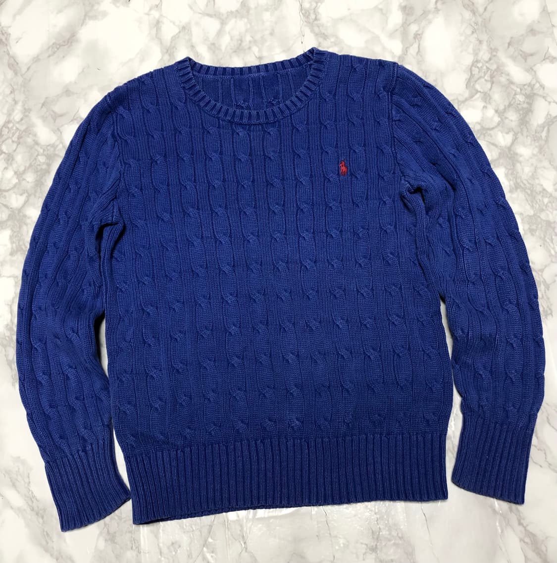 폴로 랄프로렌 니트 마린블루 꽈배기 상품이미지1