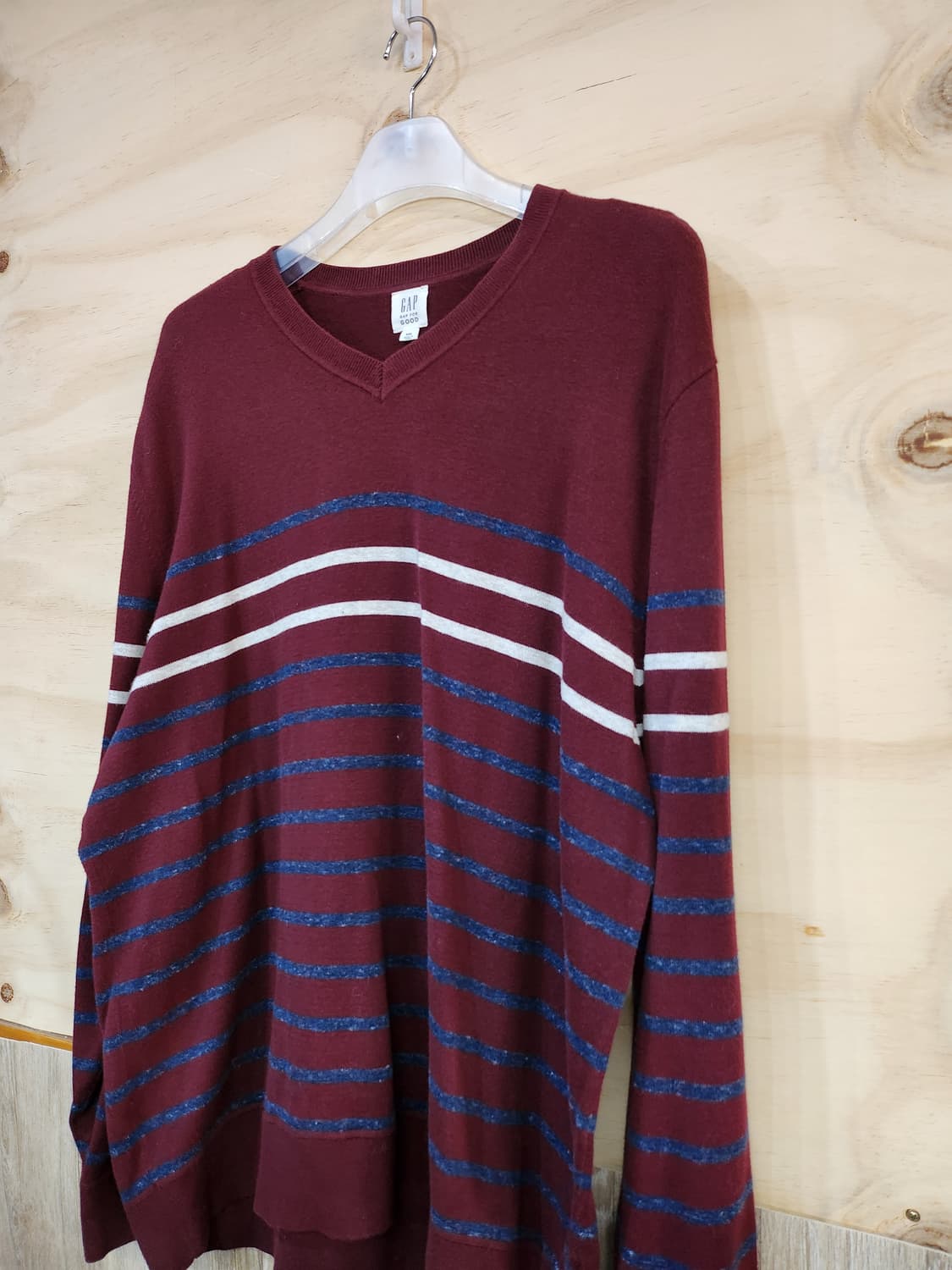 412) 갭 gap 스트라이프 브이넥 니트 상품이미지3