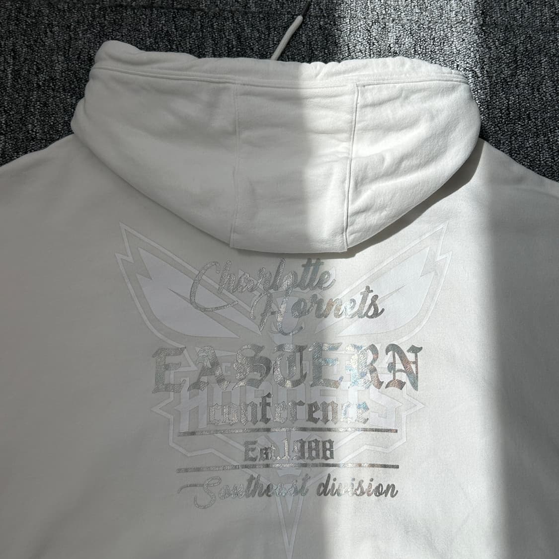 NBA 샬럿 호네츠 실버 레터링 후드집업 상품이미지8