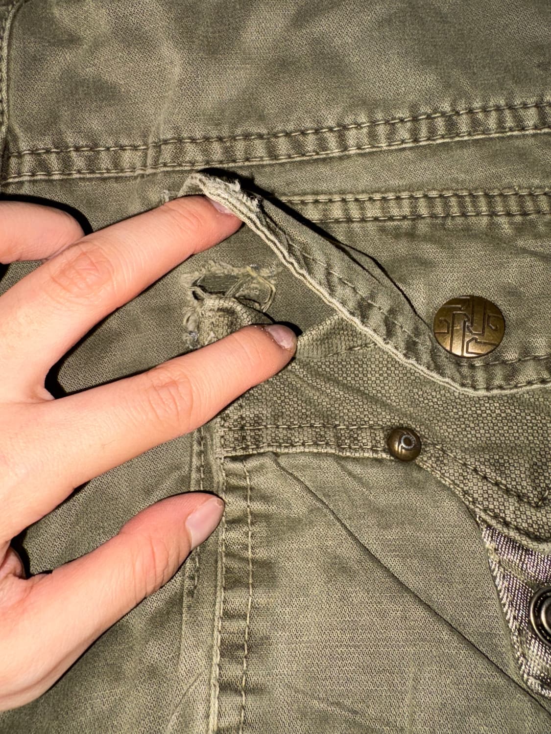 Ba wang cheng 그런지 카고 포켓 와이드 팬츠 상품이미지4