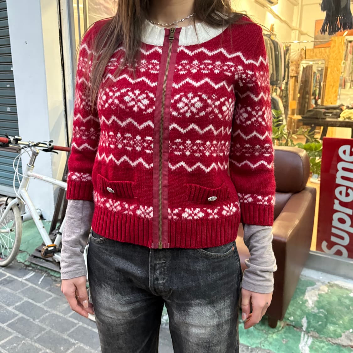 돌체 앤 가바나 노르딕 패턴 니트 가디건 상품이미지2