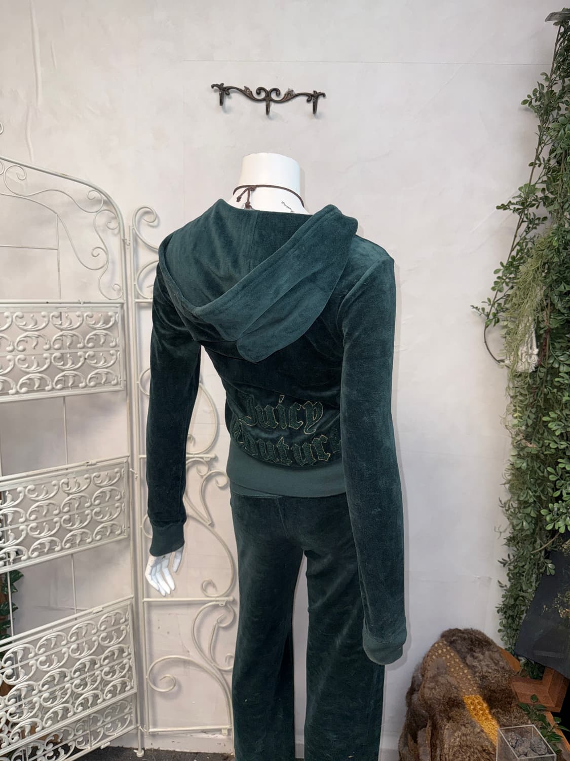 Juicy Couture green velvet training set 상품이미지3