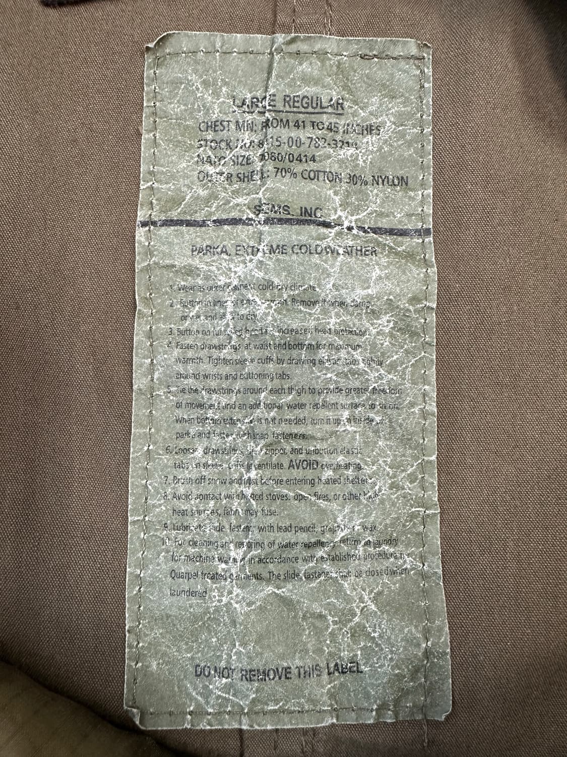 (L)70s 미군 오리지널 M65 피쉬테일 파카 상품이미지7