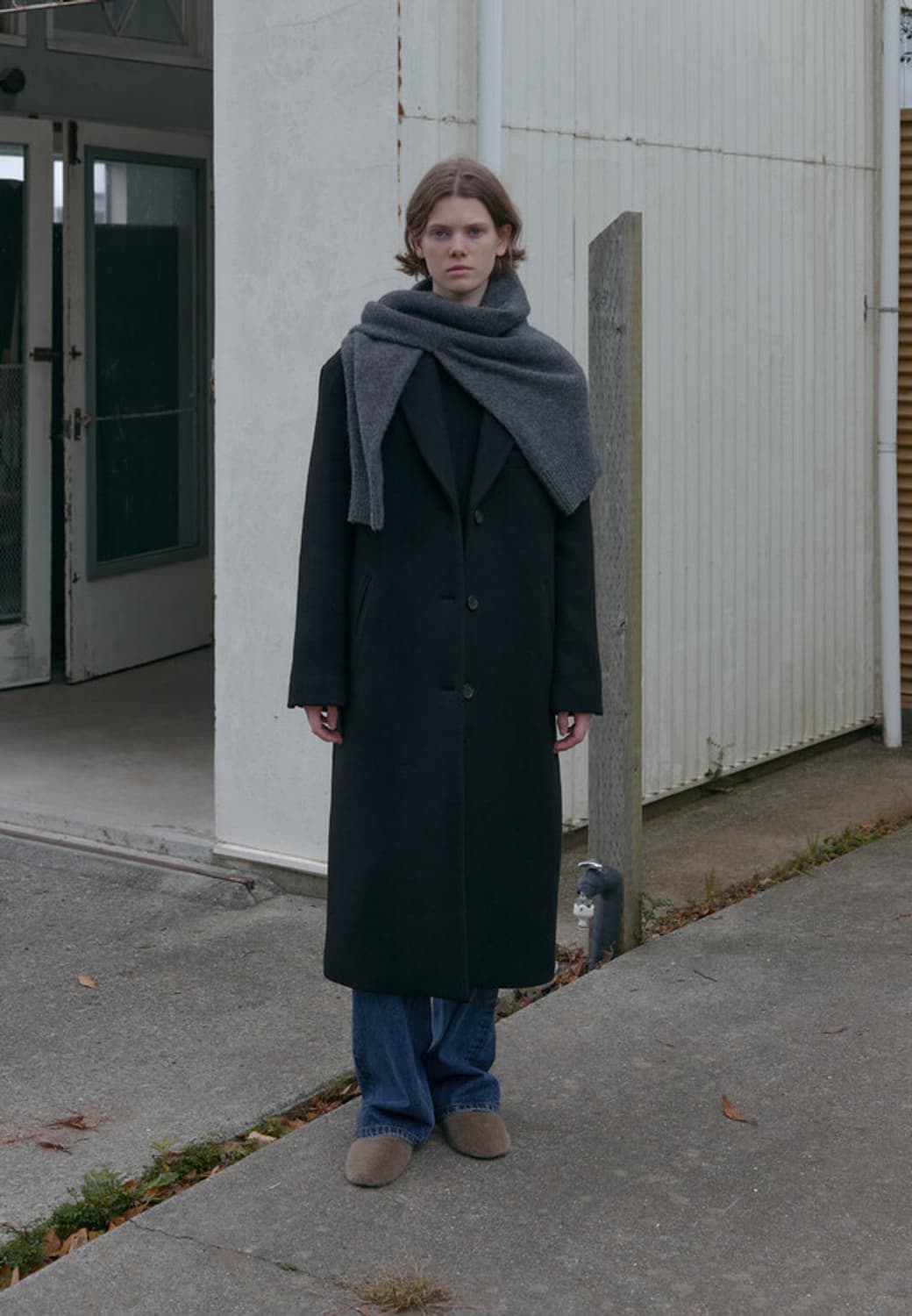 포저 울 싱글 맥시코트(블랙) 상품이미지5