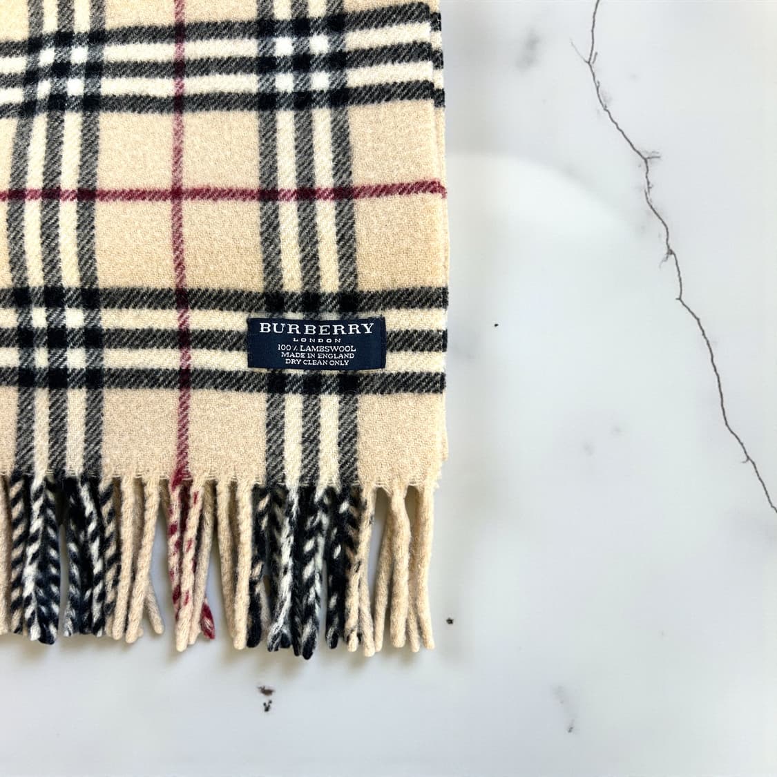 버버리 램스울 노바체크 베이지 머플러 상품이미지3