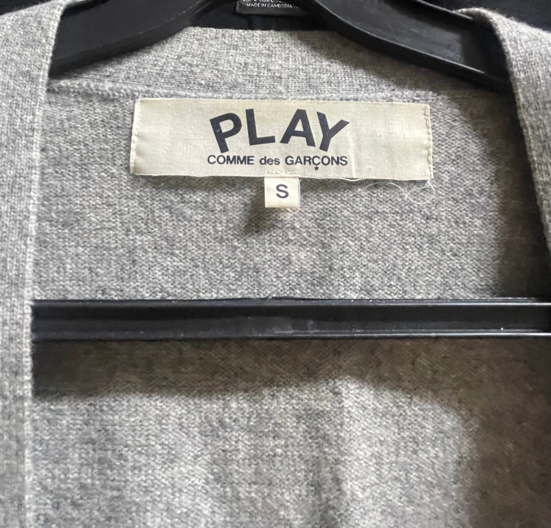 꼼데가디건 블랙와펜 브이넥 상품이미지5