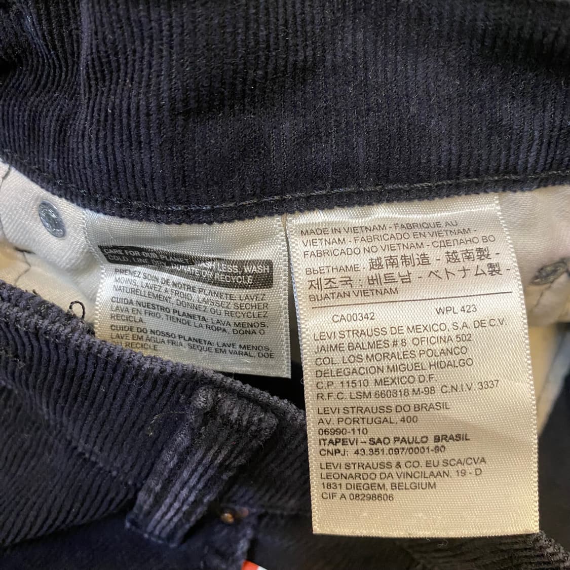 블랙 리바이스 코듀로이 팬츠 골덴바지 상품이미지5