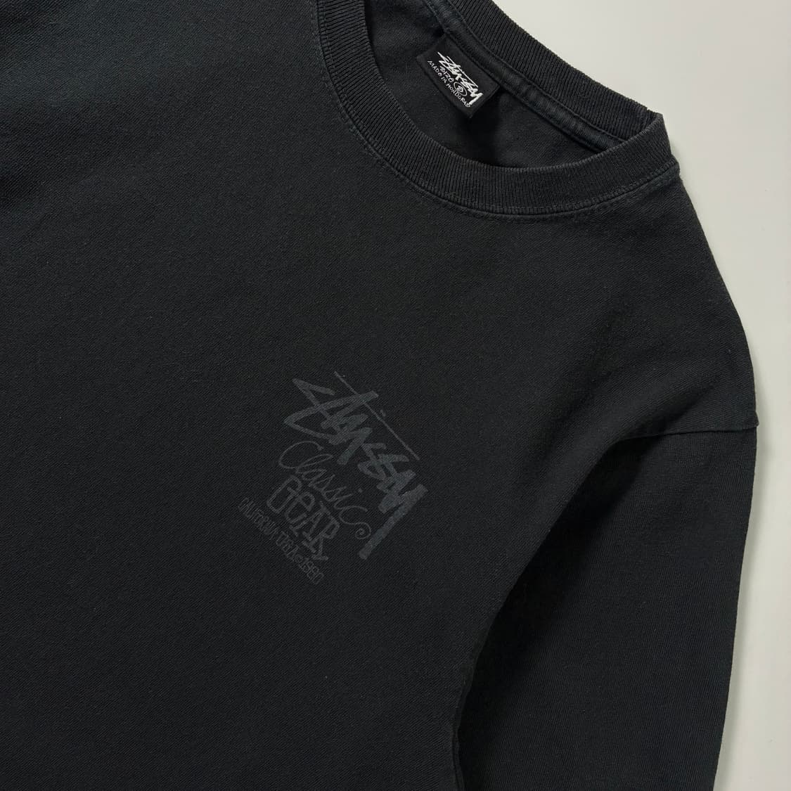 Stussy  스투시 피그먼트 다이드 클래식 기어 블랙 반팔티 상품이미지4