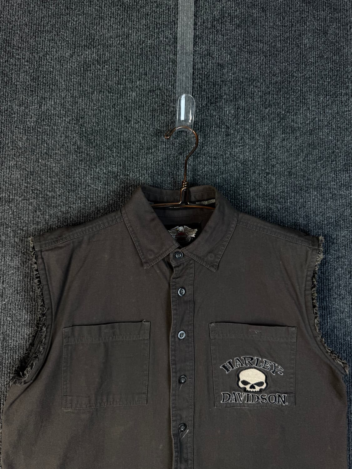 할리데이비슨 스컬 데님 베스트 상품이미지4