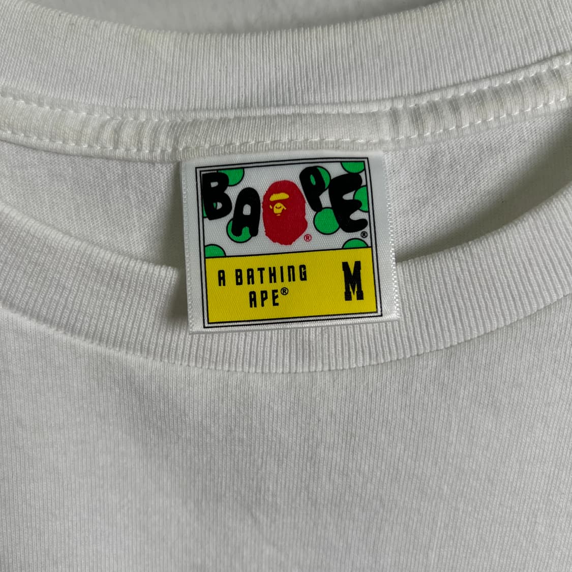 bape 베이프 체크 컬리지 반팔 티셔츠 M 상품이미지3