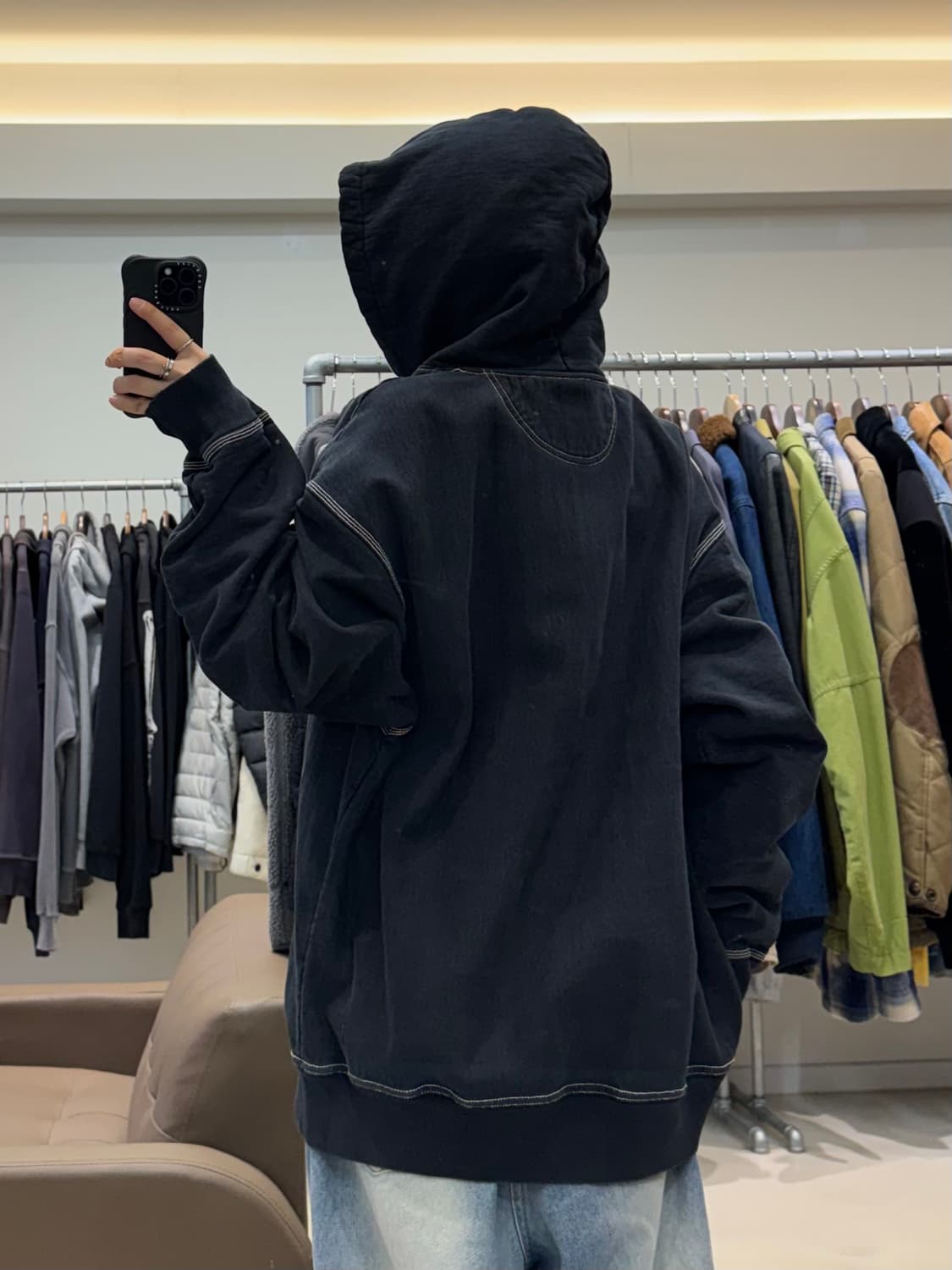 스투시 콘트라스트 스티치 라벨 후드 상품이미지9