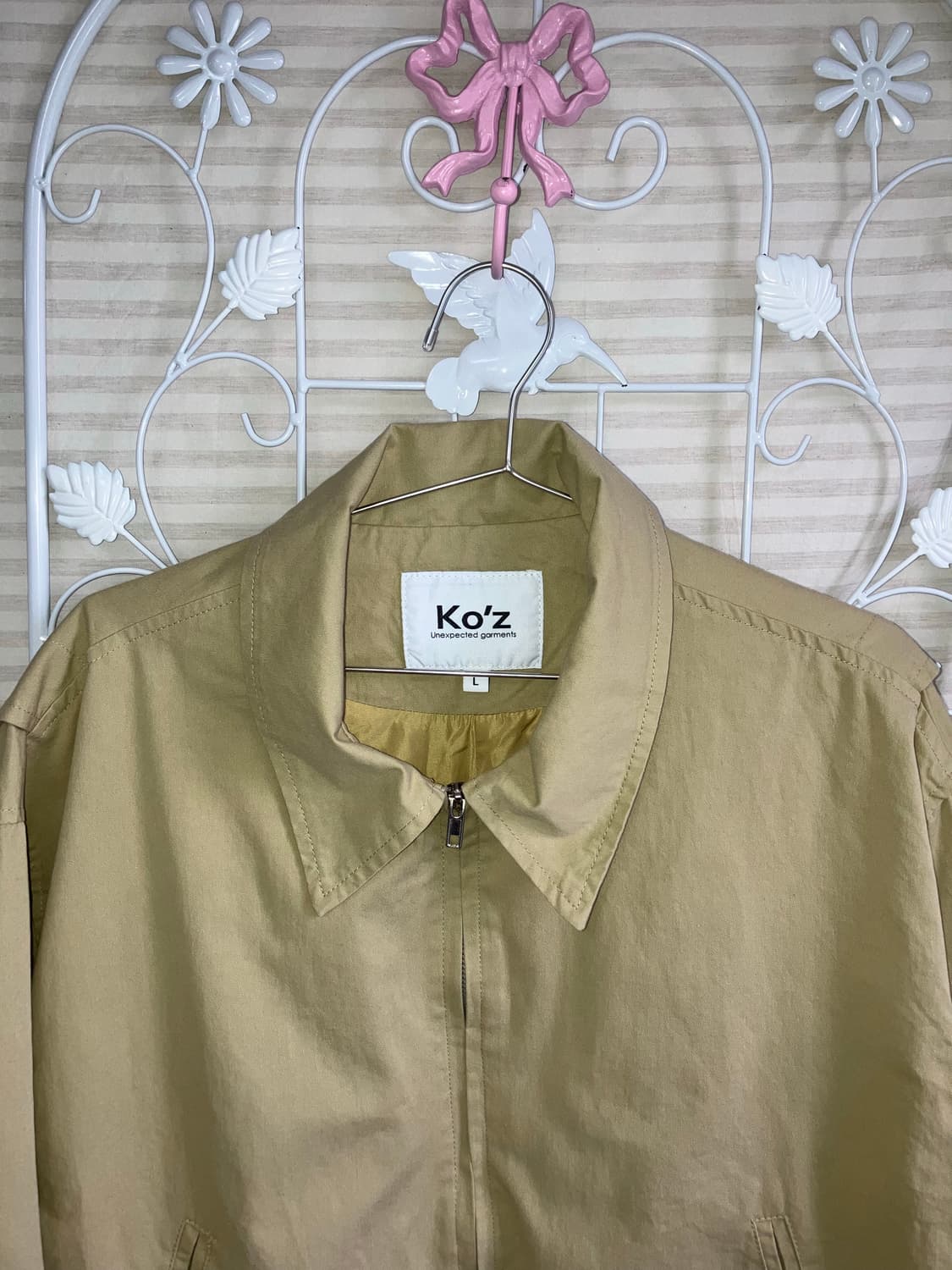 빈티지 베이지 블루종 y2k 스트릿 갸루 펑키470  상품이미지3