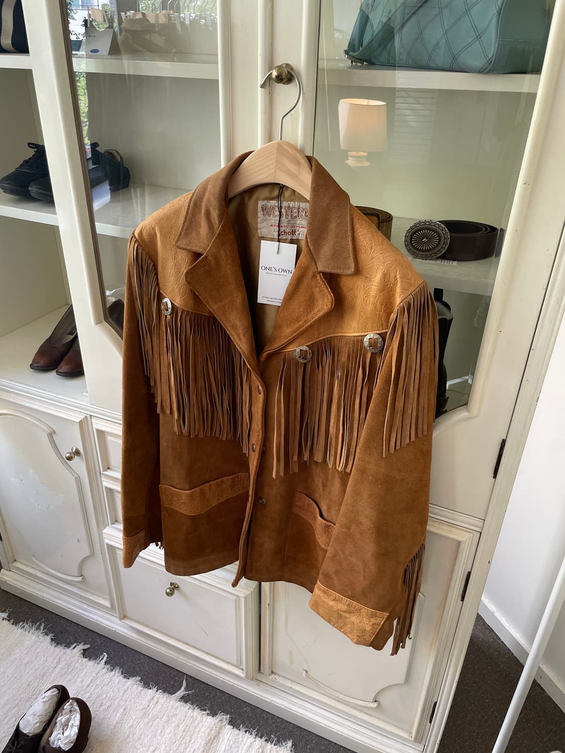 80's~90's Schott fringe leather jacket 상품이미지1
