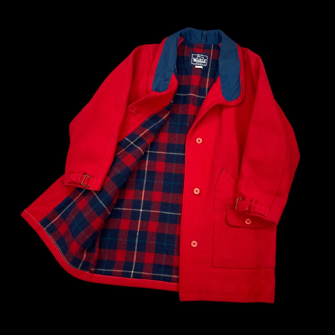 울리치 헤비울 레드 숄카라 코트 상품이미지2