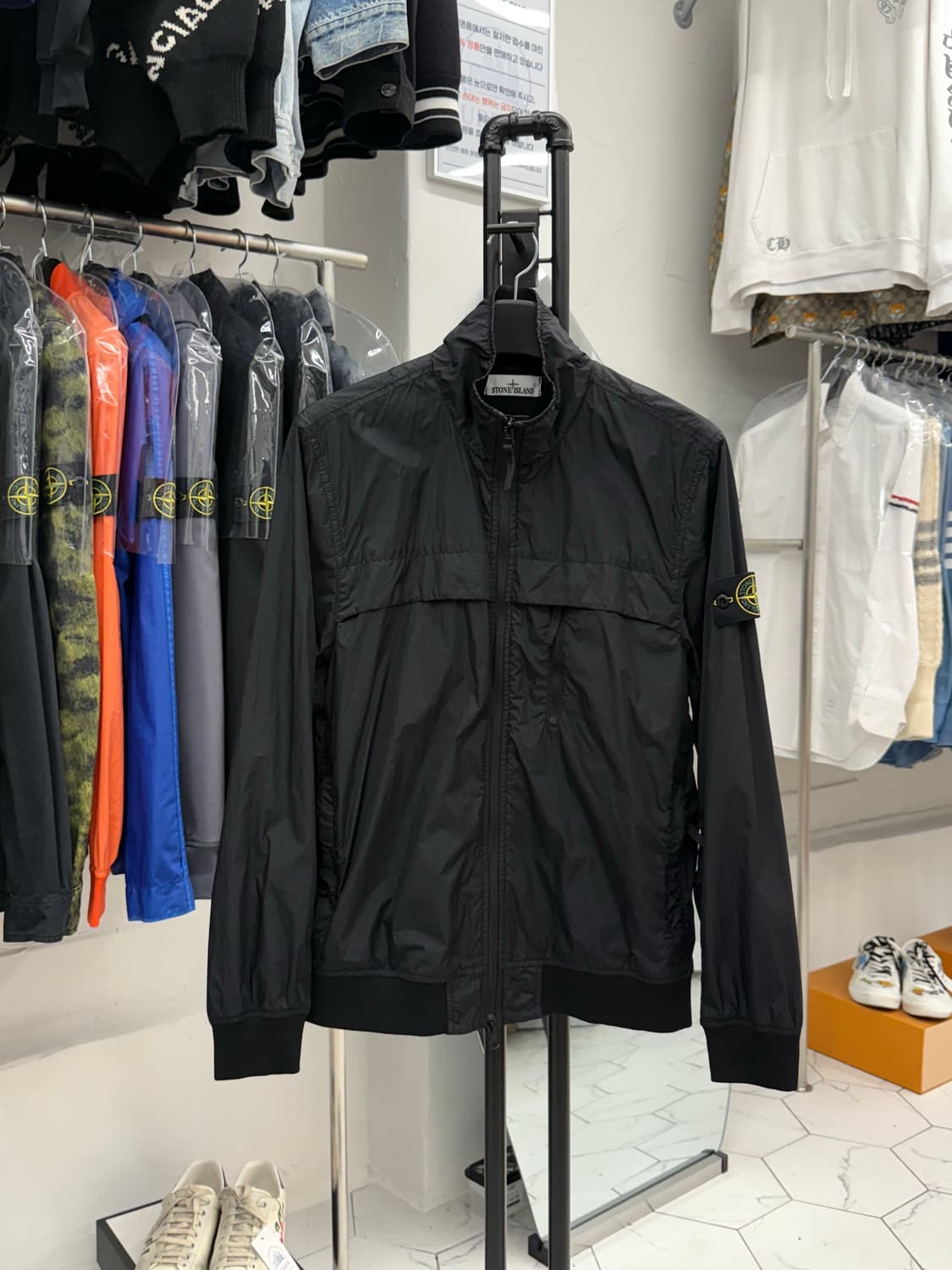 [M] 스톤아일랜드 크링클랩스 나일론 블루종 자켓 상품이미지1