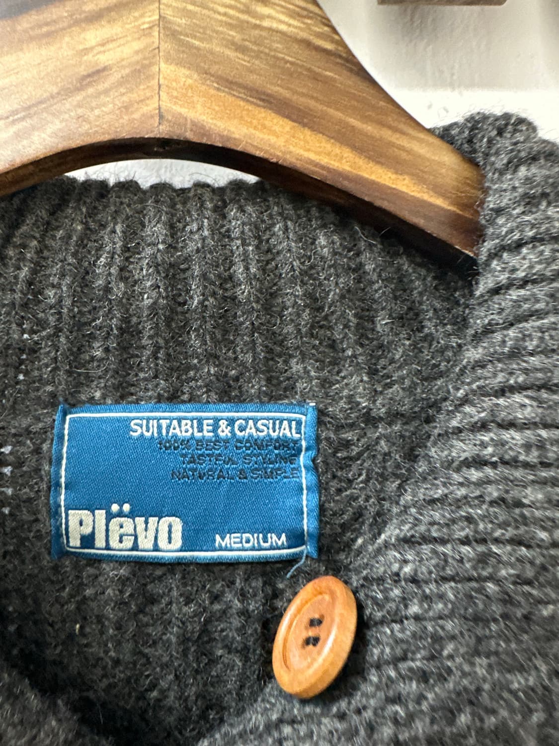 일본빈티지 PLEVO 울100% 니트 스웨터 가디건  상품이미지3