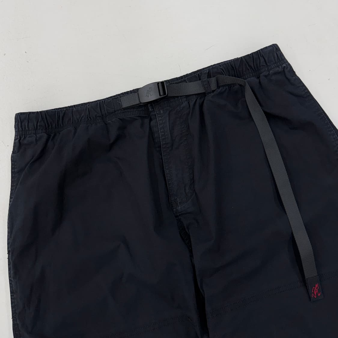 그라미치 더블니 코튼 벨티드 팬츠 블랙 상품이미지4