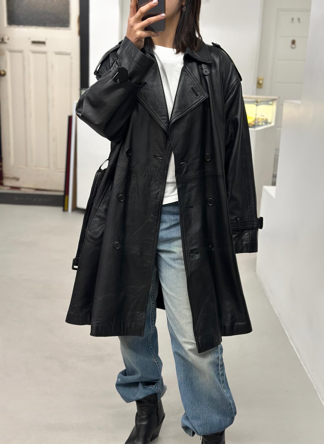레더 코트 상품이미지1