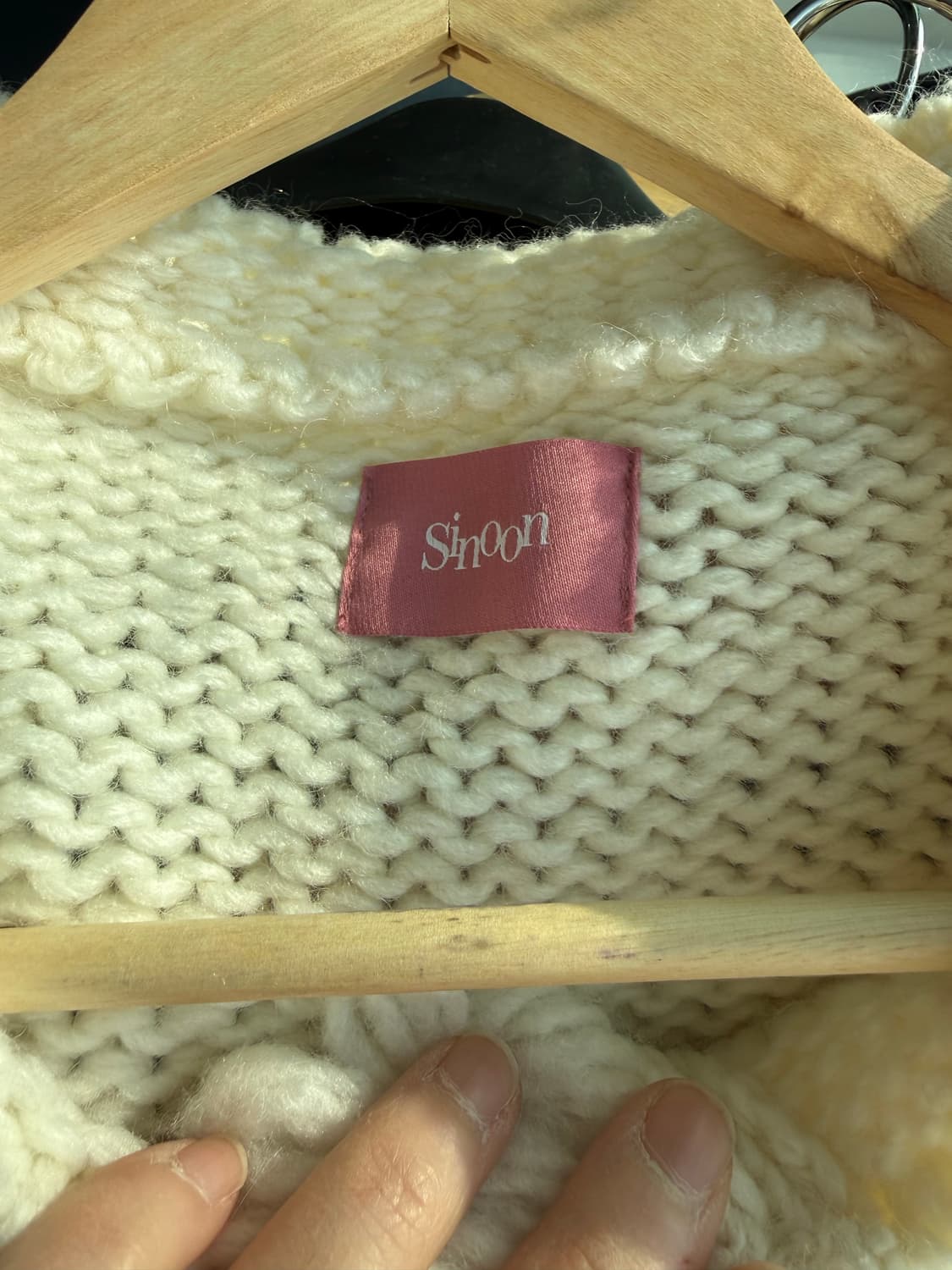 Sinoon 아이보리 니트 가디건 상품이미지2