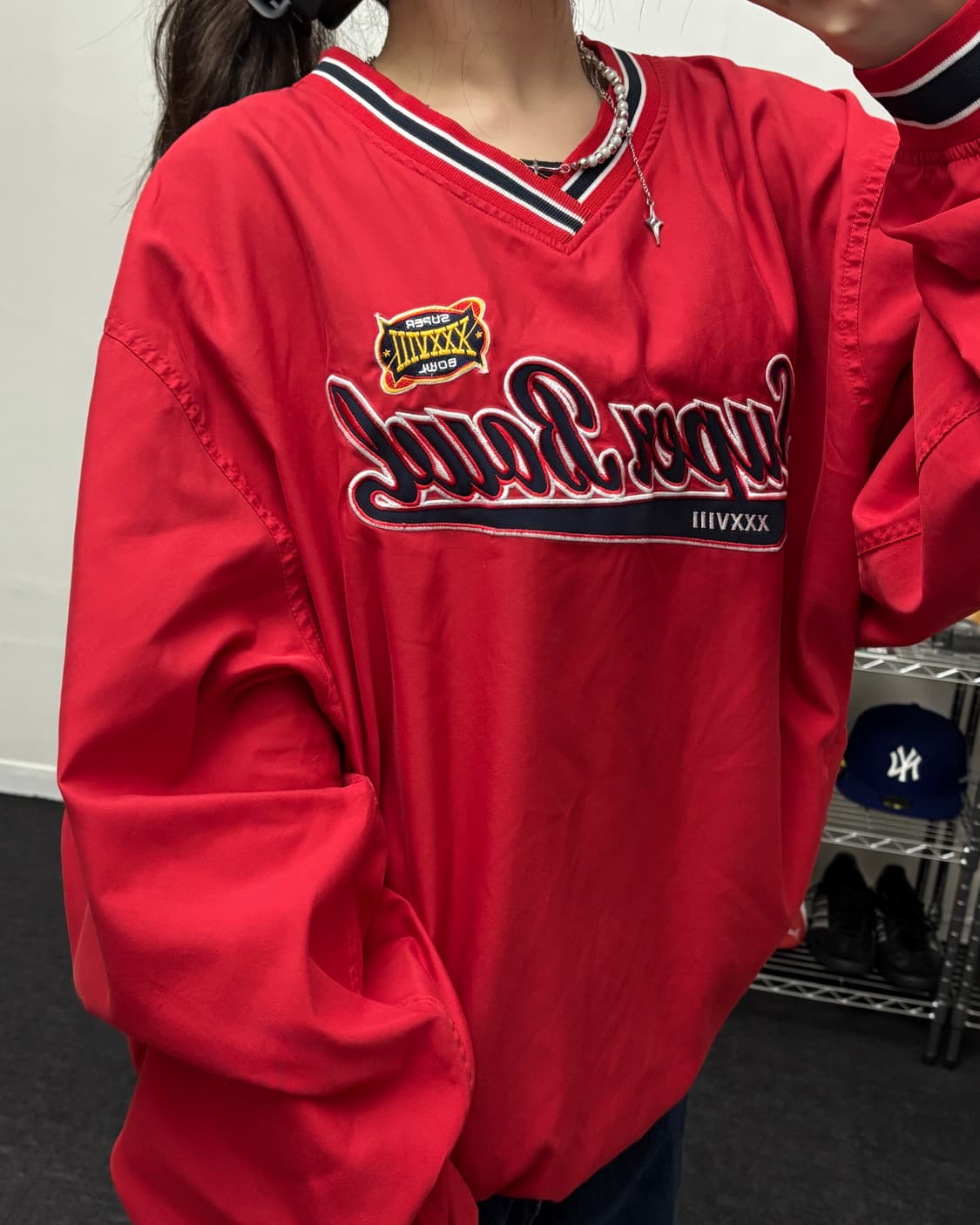 리복 00s NFL 슈퍼볼 오버사이즈 웜업  상품이미지3