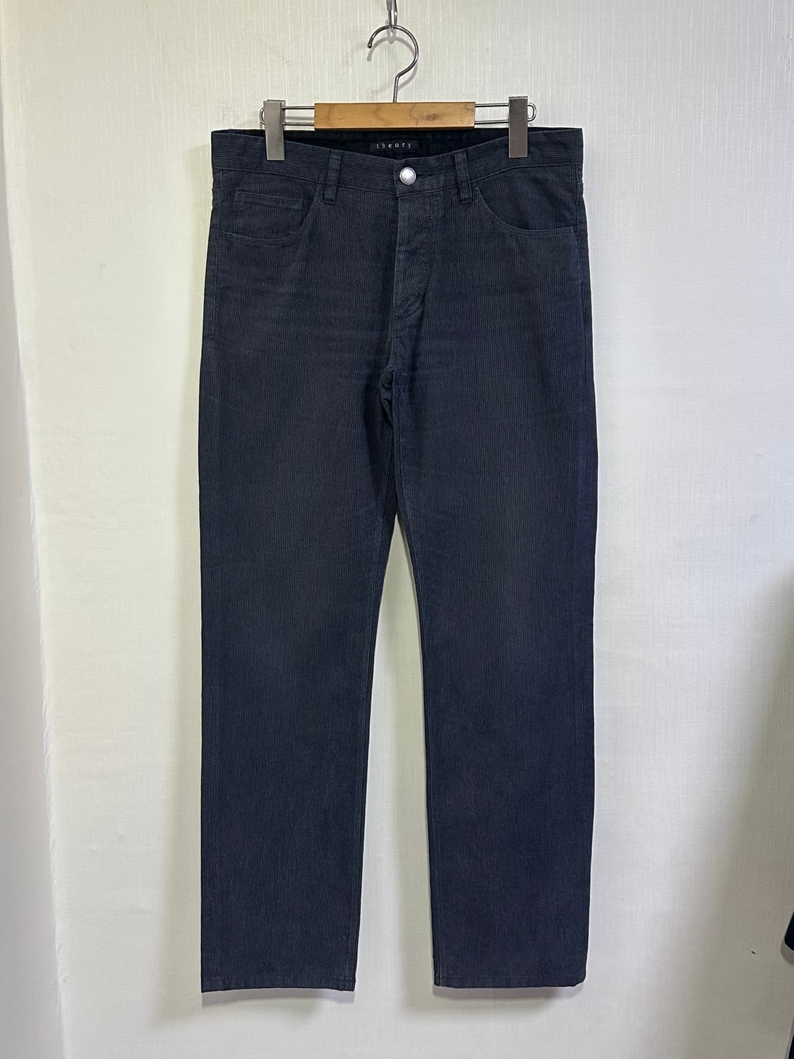 띠어리 스트라이프 코튼팬츠 30/그레이 상품이미지2