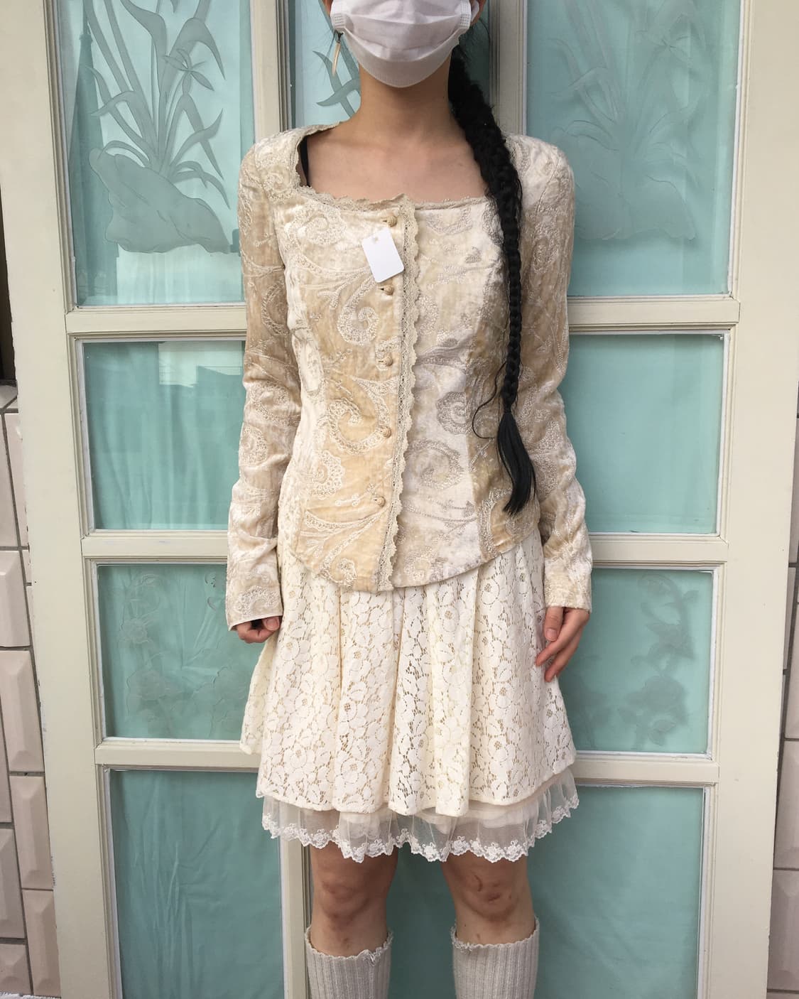 Ornament pattern velvet jacket 상품이미지6