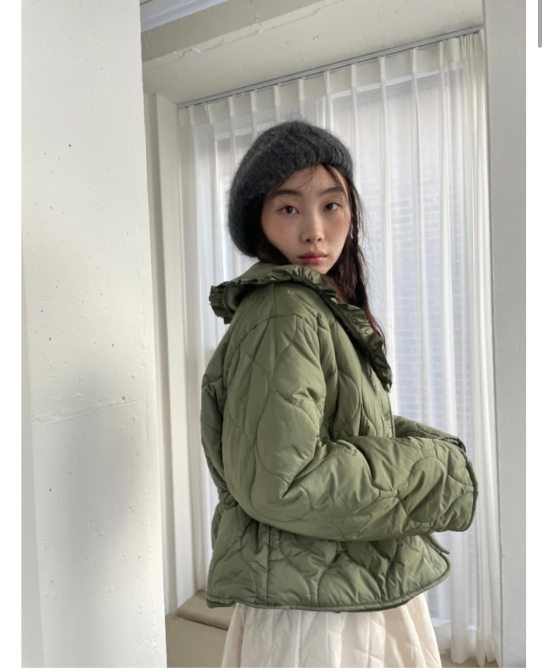 김아홉 레이스 경량패딩 (블랙) 상품이미지4