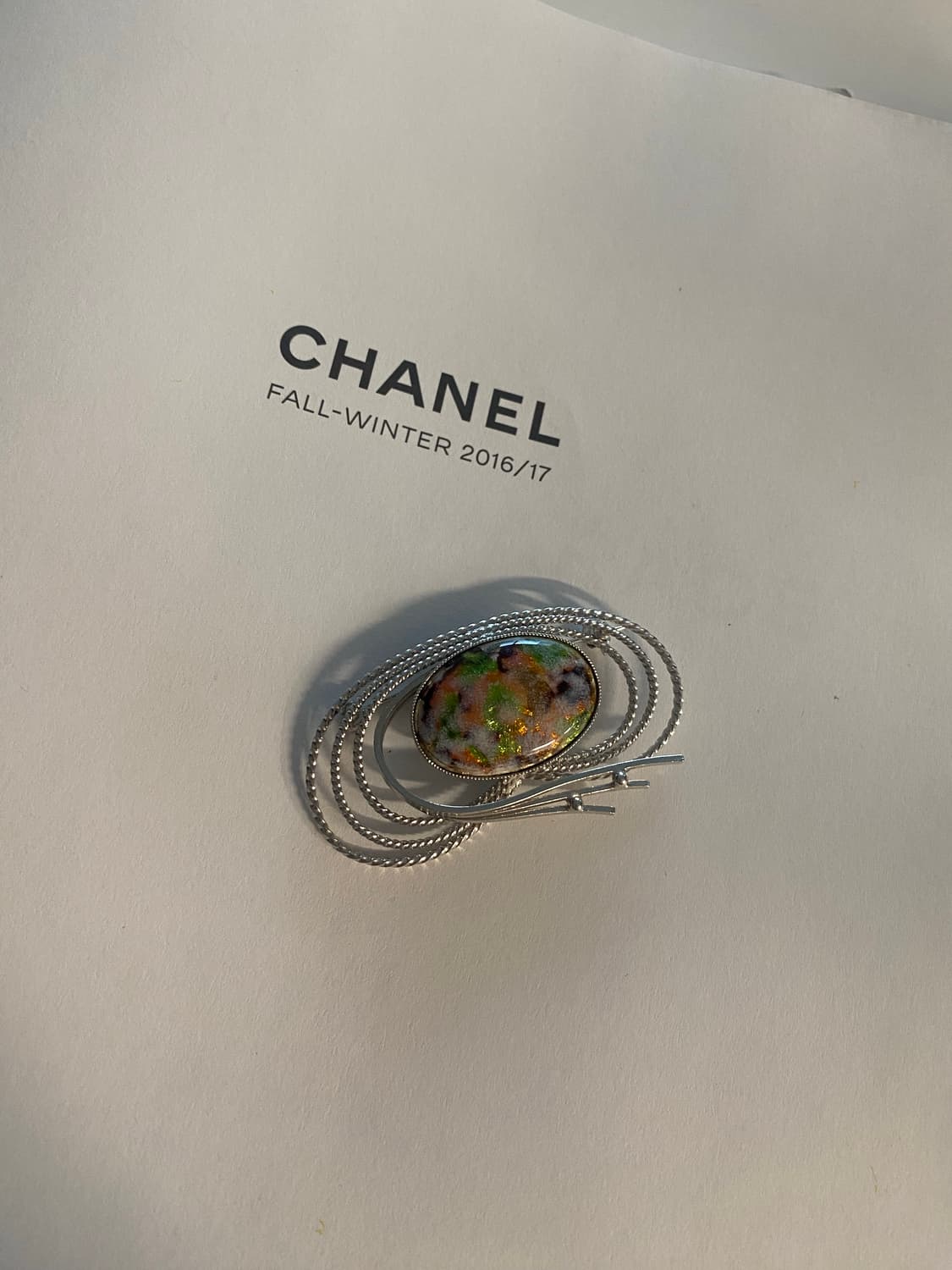 빈티지 오벌 스톤 브로치 상품이미지5