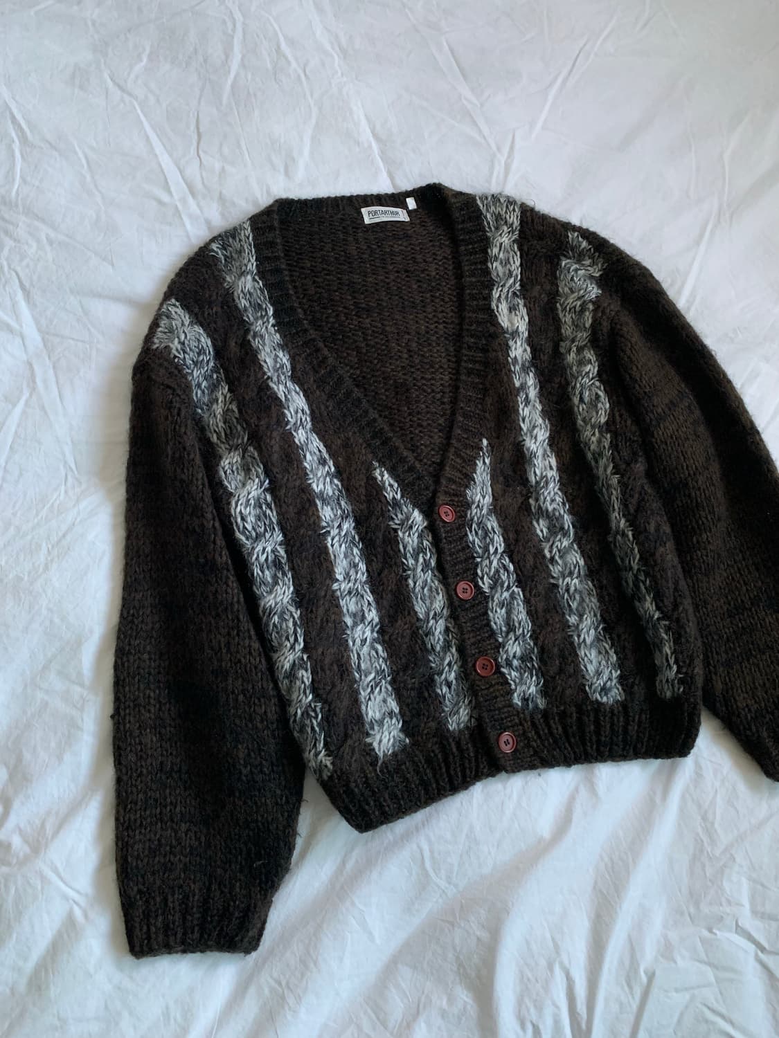 브라운 벌키 가디건 상품이미지2