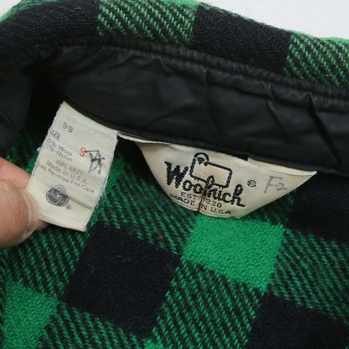 (착용컷) 80's WOOLRICH 버팔로 울 체크 셔츠 (95-98) 상품이미지6