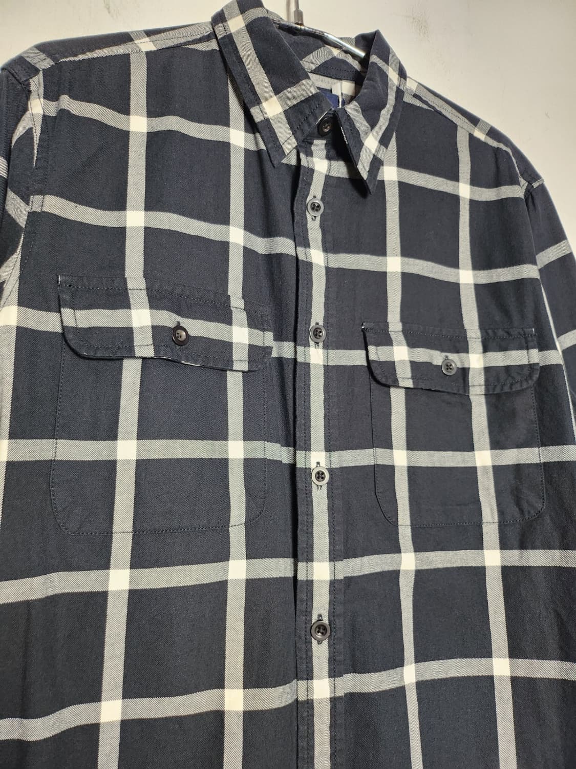 M 갭 네이비 체크 셔츠 상품이미지2