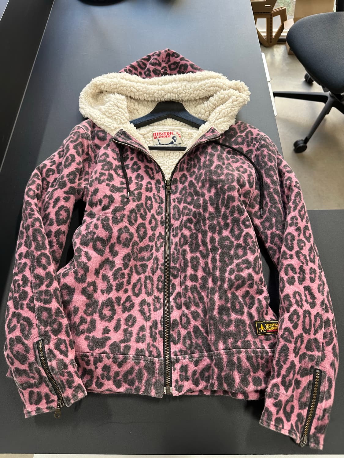 히스테릭글래머 핑크레오파드 보아털 후드자켓 상품이미지6