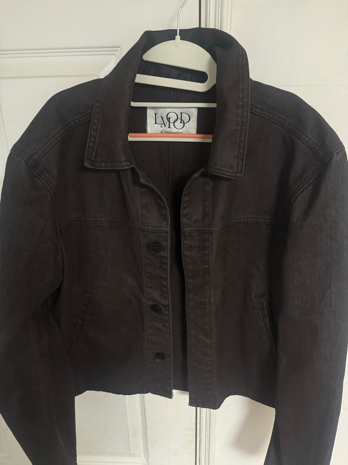 엘무드 코튼 트러커 자켓 벨벳틴브라운 상품이미지2