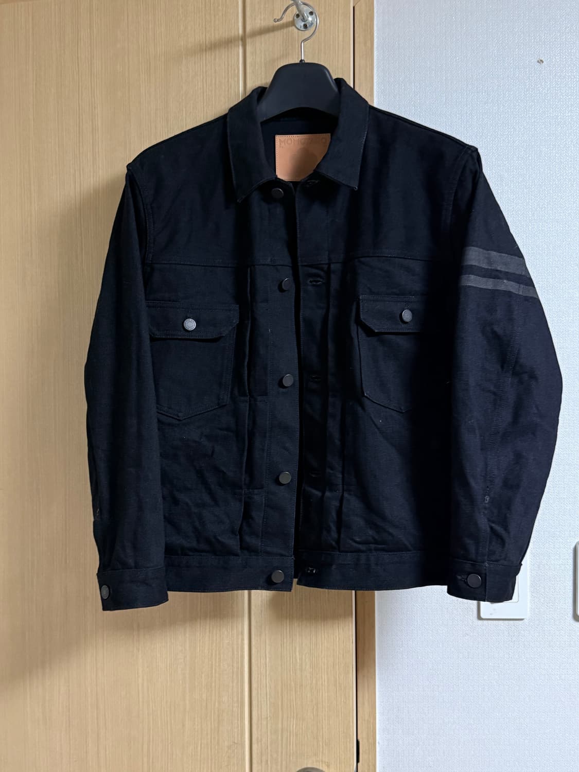 [S,38-40] 모모타로진스 2세대 블랙 데님 자켓 상품이미지1