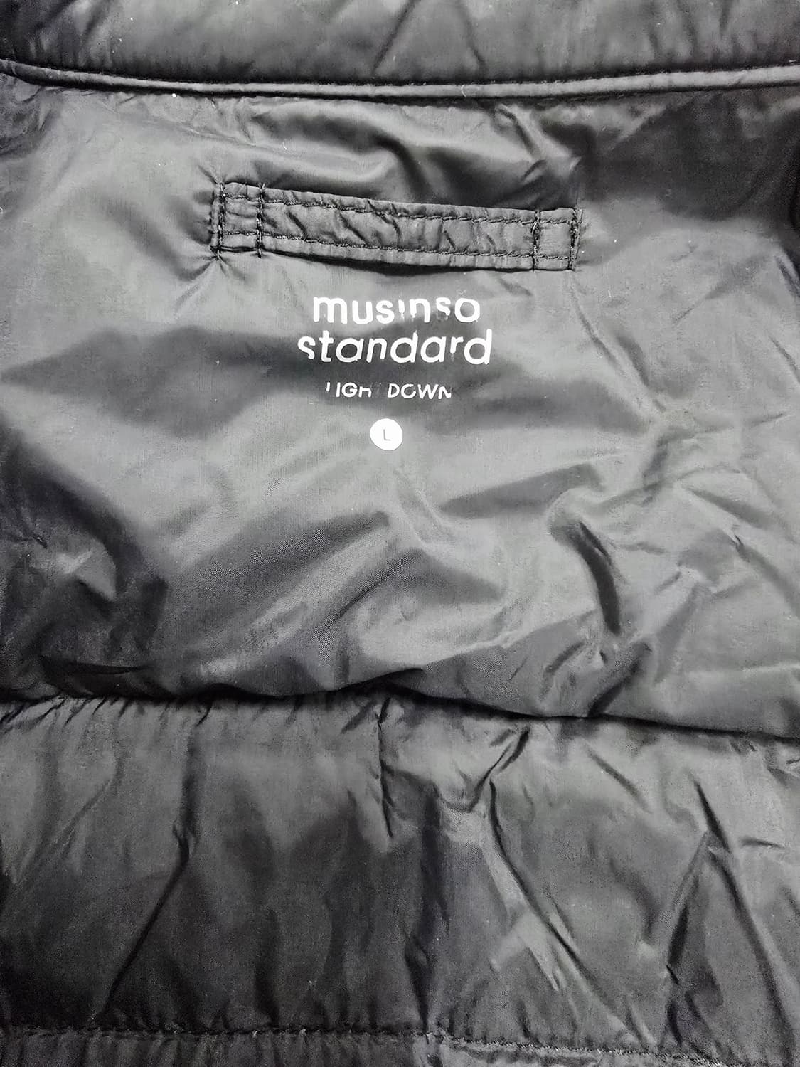 무신사스탠다드  블랙 경량 패딩 L 상품이미지9
