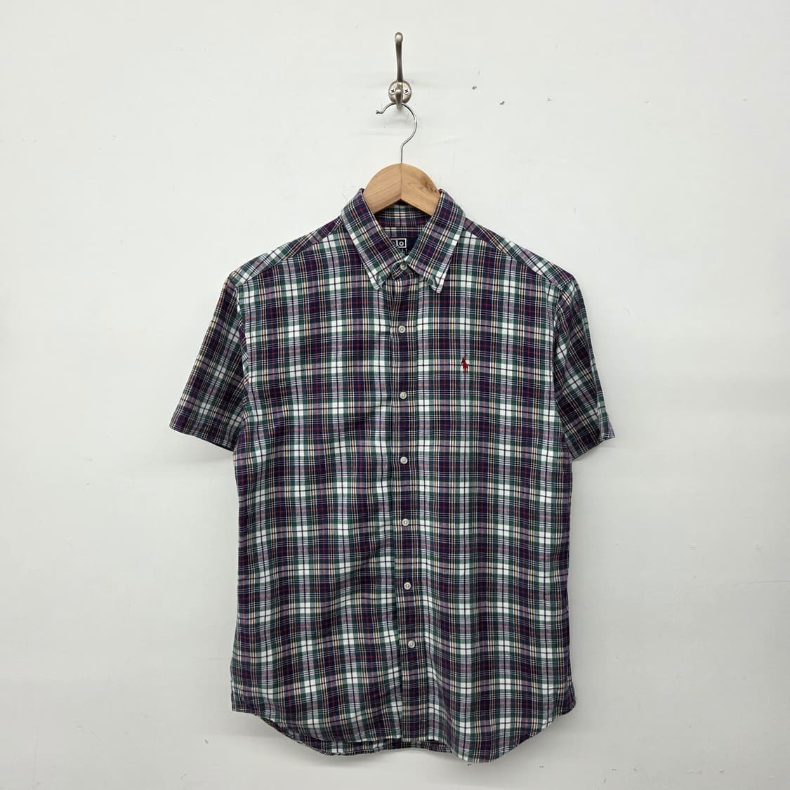 폴로 랄프로렌 체크 반팔 셔츠 여m 상품이미지1