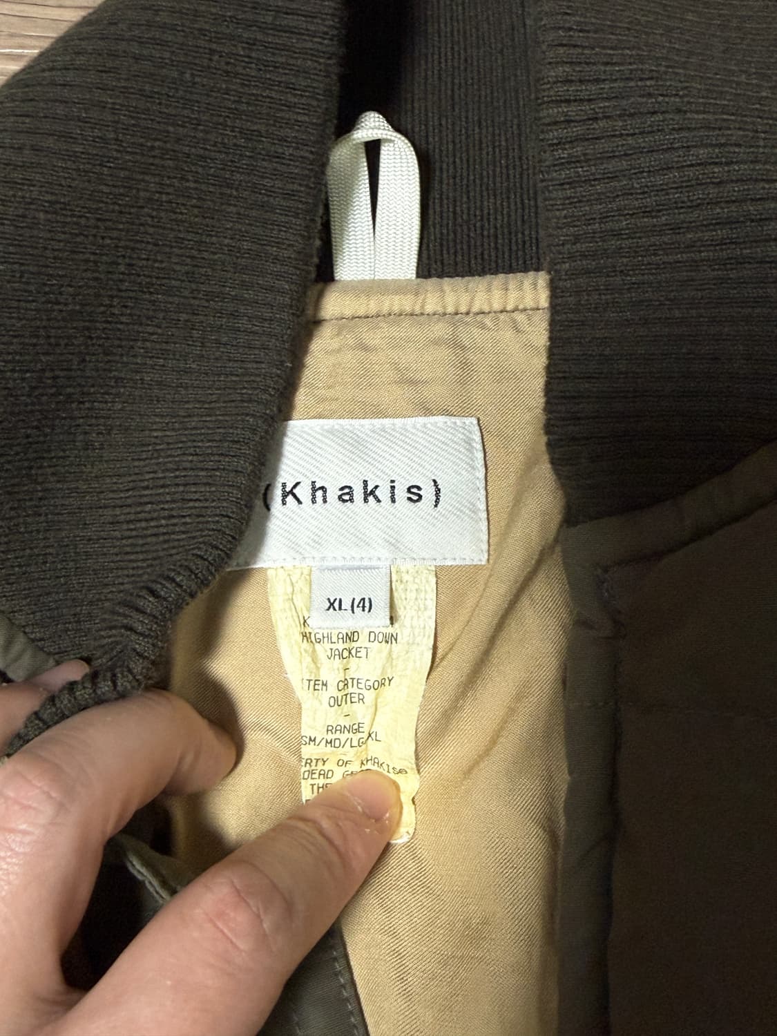 카키스 하이랜드 패딩 xl 상품이미지2