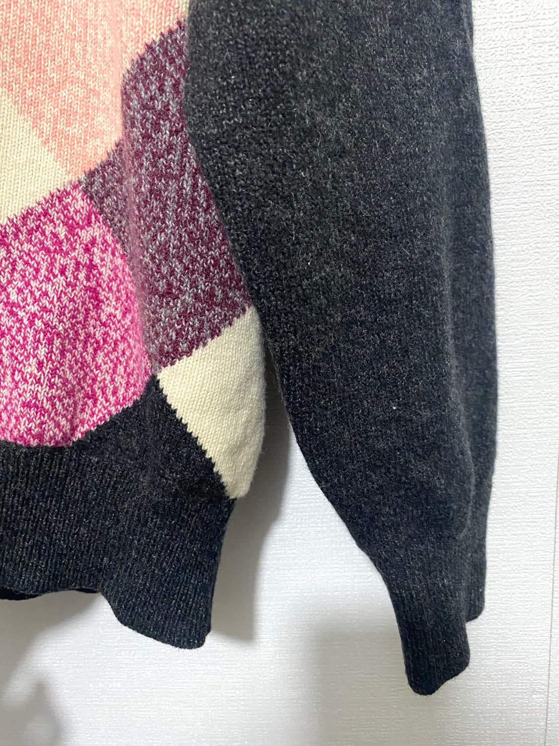 닥스 남성 아가일 체크 반집업 니트 상품이미지4