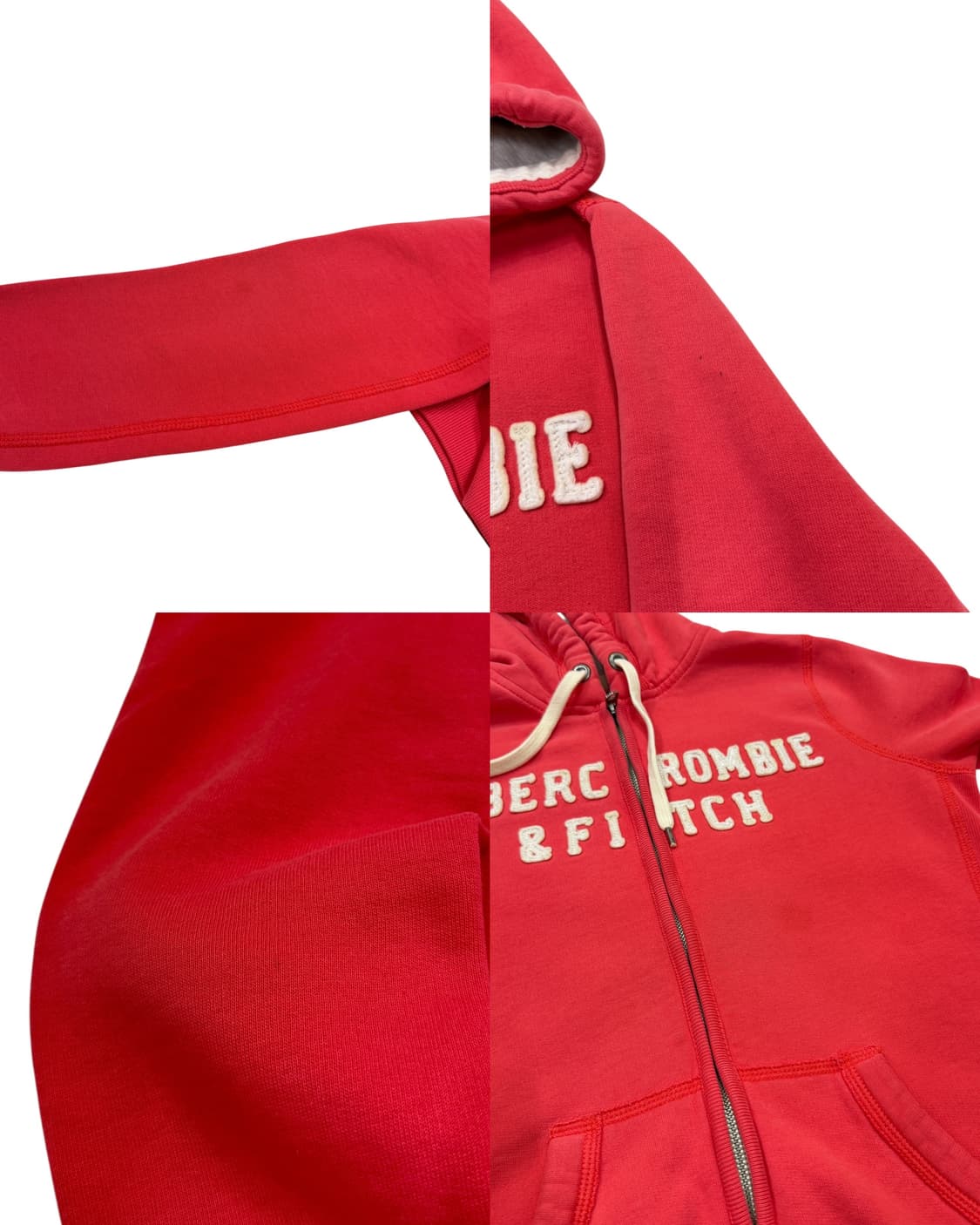 아베크롬비 Y2K 스펠로고 기모 후드집업 자켓 M 상품이미지4