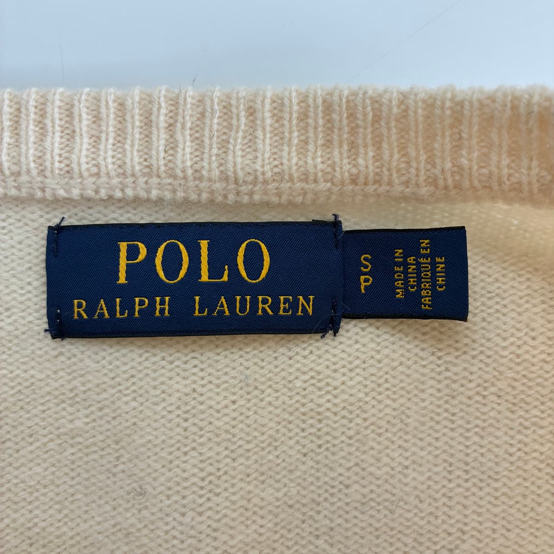 Polo  폴로 랄프로렌 신형 자수 아이보리 울 라운드 니트 상품이미지3