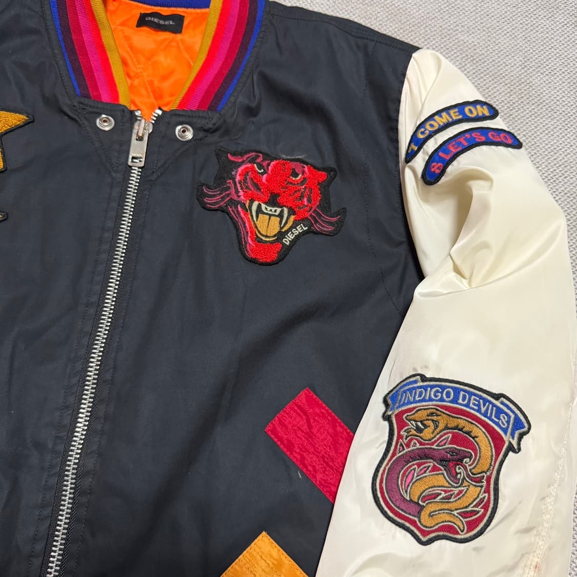 디젤 자수 패치 봄버 자켓 상품이미지3