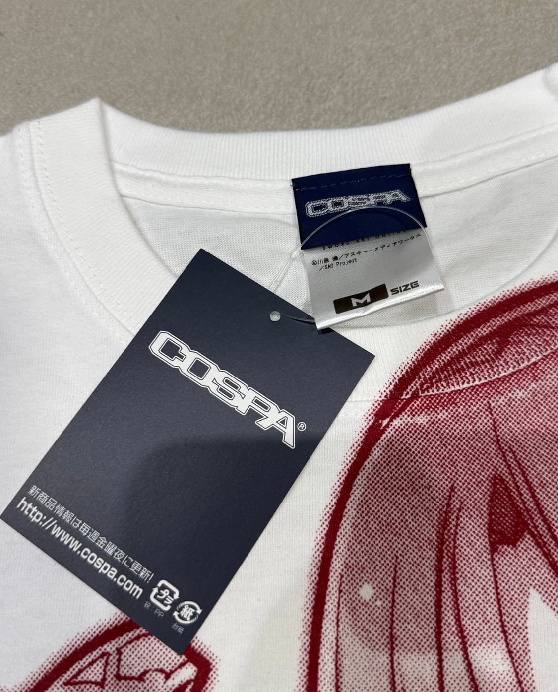 소드아트온라인 아스나 코스파 공식 머천다이즈 반팔 티셔츠 상품이미지2