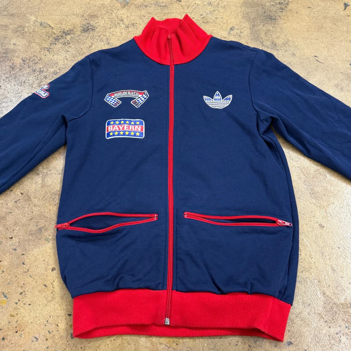 아디다스 뮌헨 패치 네이비 레드 져지 트랙탑 100 상품이미지3