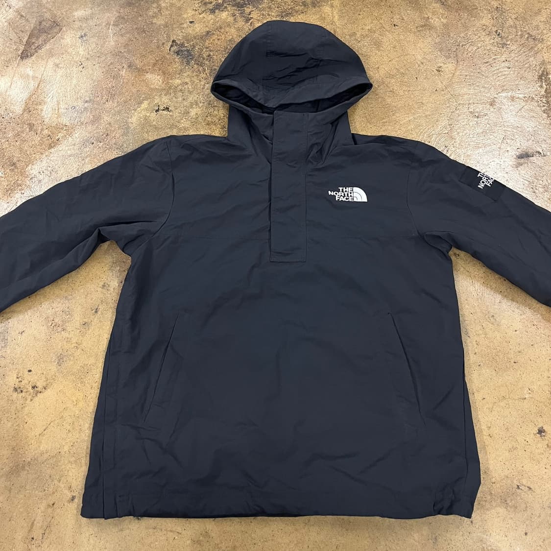 [정품/M] 노스페이스 블랙 후드 바람막이 자켓 b10 상품이미지3