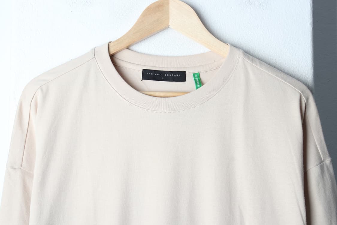 (L-XL) 더니트컴퍼니 반팔 티셔츠 오버핏 베이지 무지-H3H33852 상품이미지3