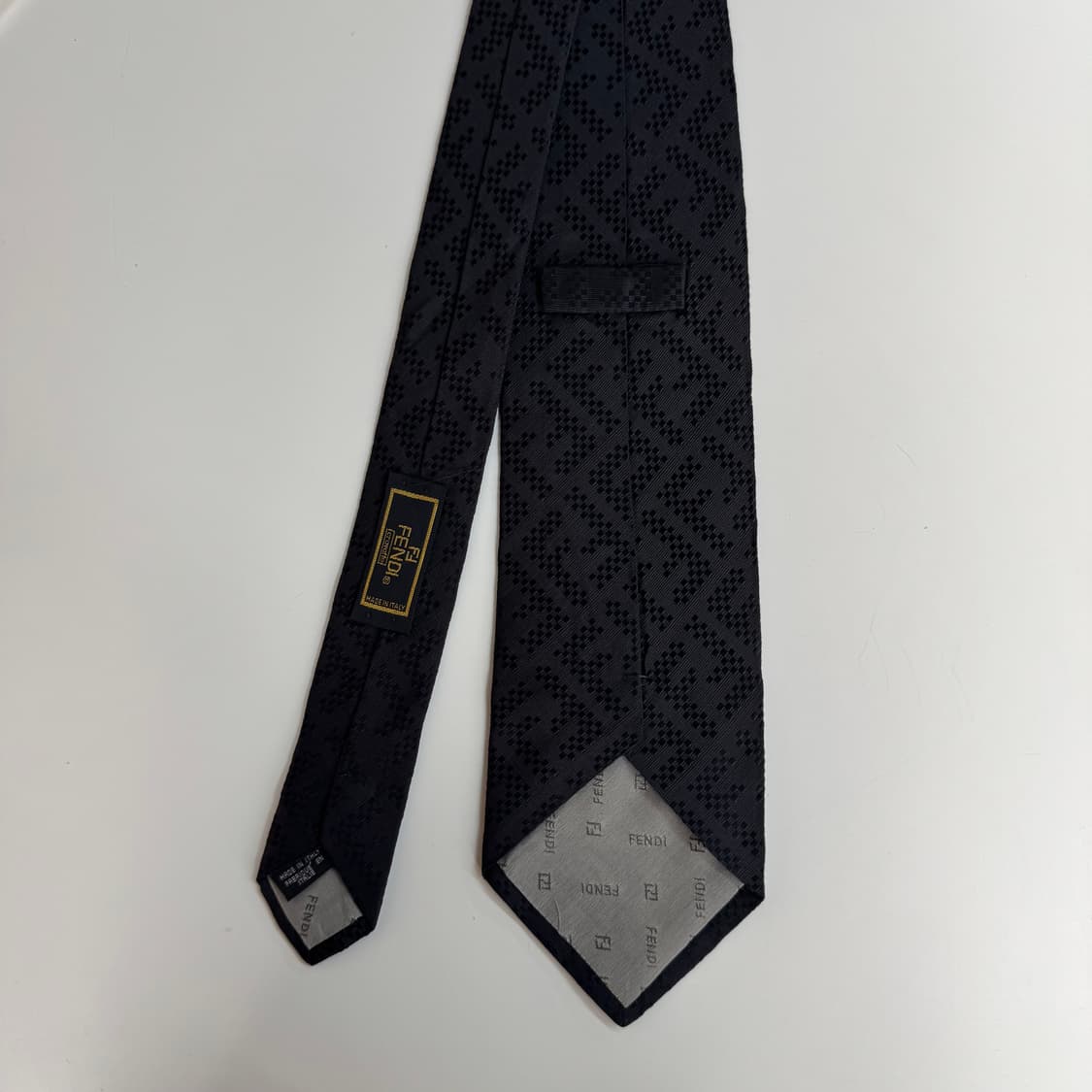 펜디 (FENDI) 블랙 FF모노그램 정품 명품 넥타이 상품이미지3