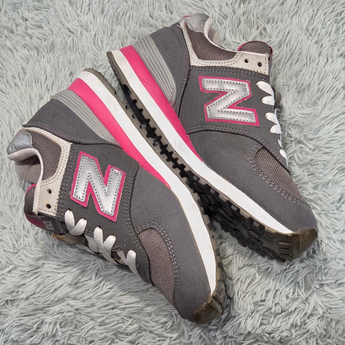 2q-30:뉴발란스 574 그레이 핑크 (24cm) 상품이미지6