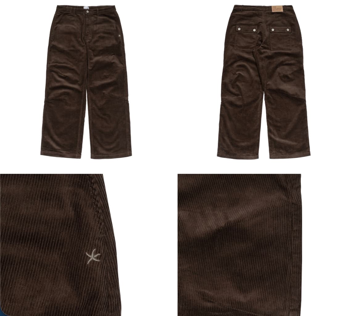 더콜디 TCM mini logo corduroy pants 브라운 상품이미지1