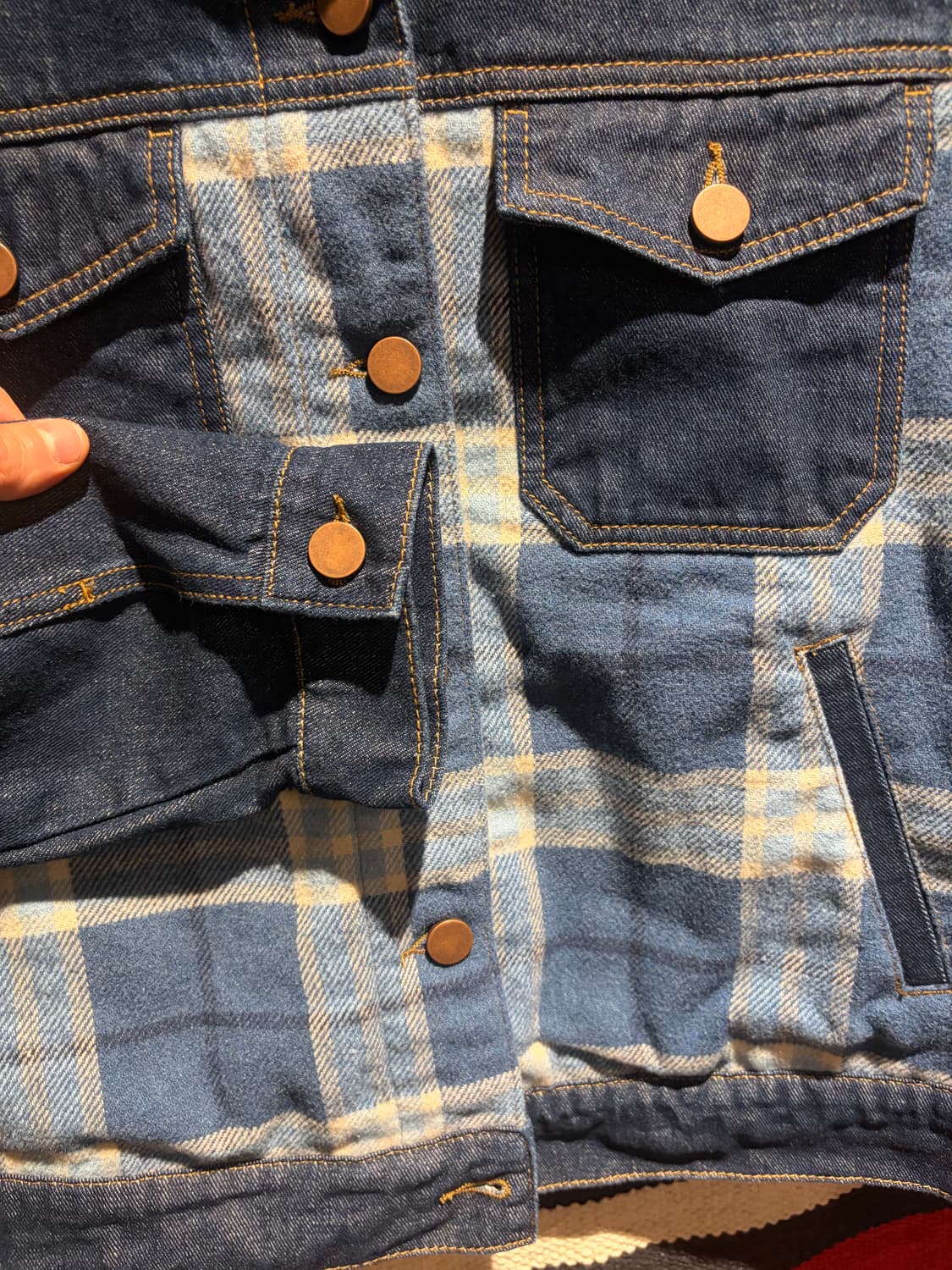 2nd denim check work jacket / 2세대 대님 자켓 상품이미지3